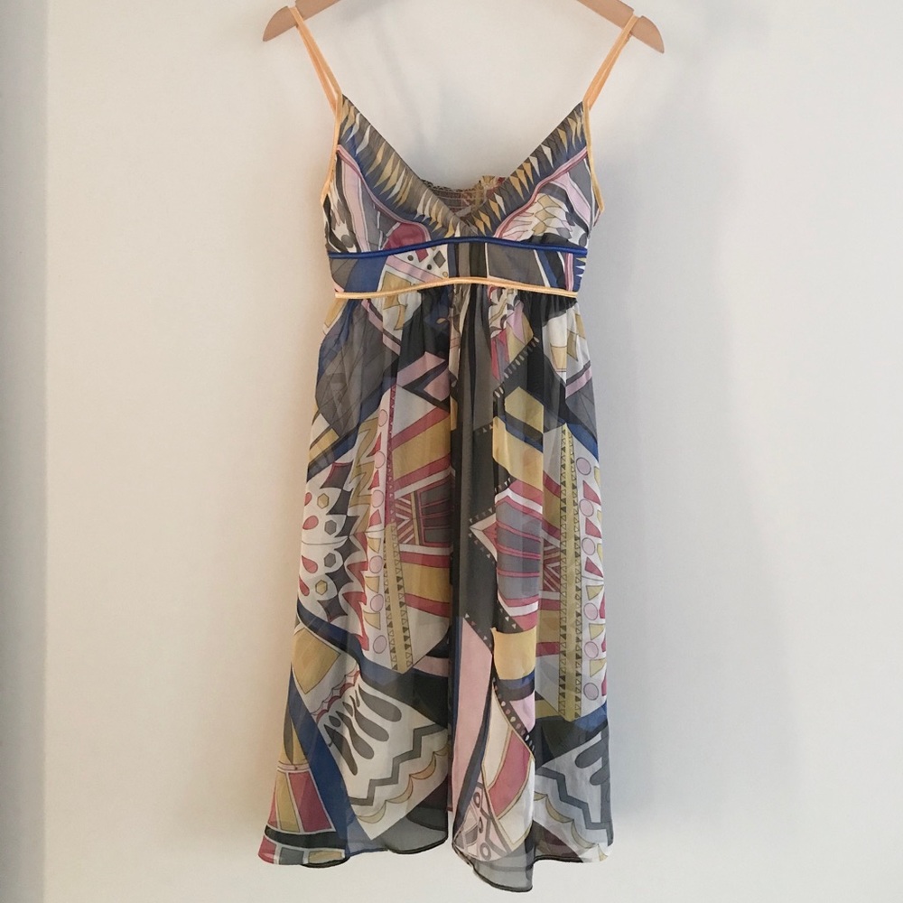 Patterned Flowy Dress Made in USA